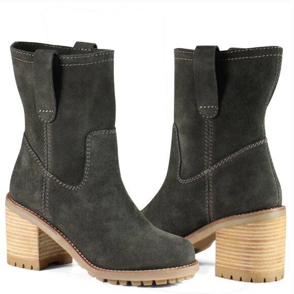 NEW DIBA TRUE Suede Chloe Mae Mid Shaft Boots in camel for women 825 4m2 - Picture 11 of 12